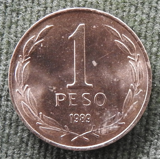 Chile 1989 1 Peso Bernardo O'Higgins Coin