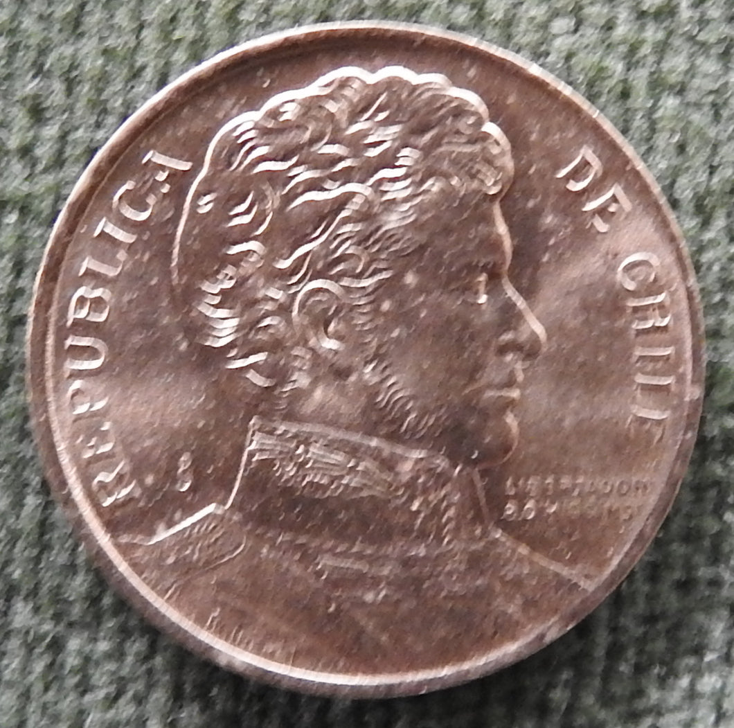 Chile 1989 1 Peso Bernardo O'Higgins Coin