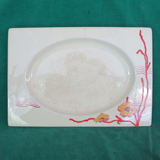 Clarice Cliff 1930s The Biarritz Royal Staffordshire Bizzare Serving Plate Printed Backstamp