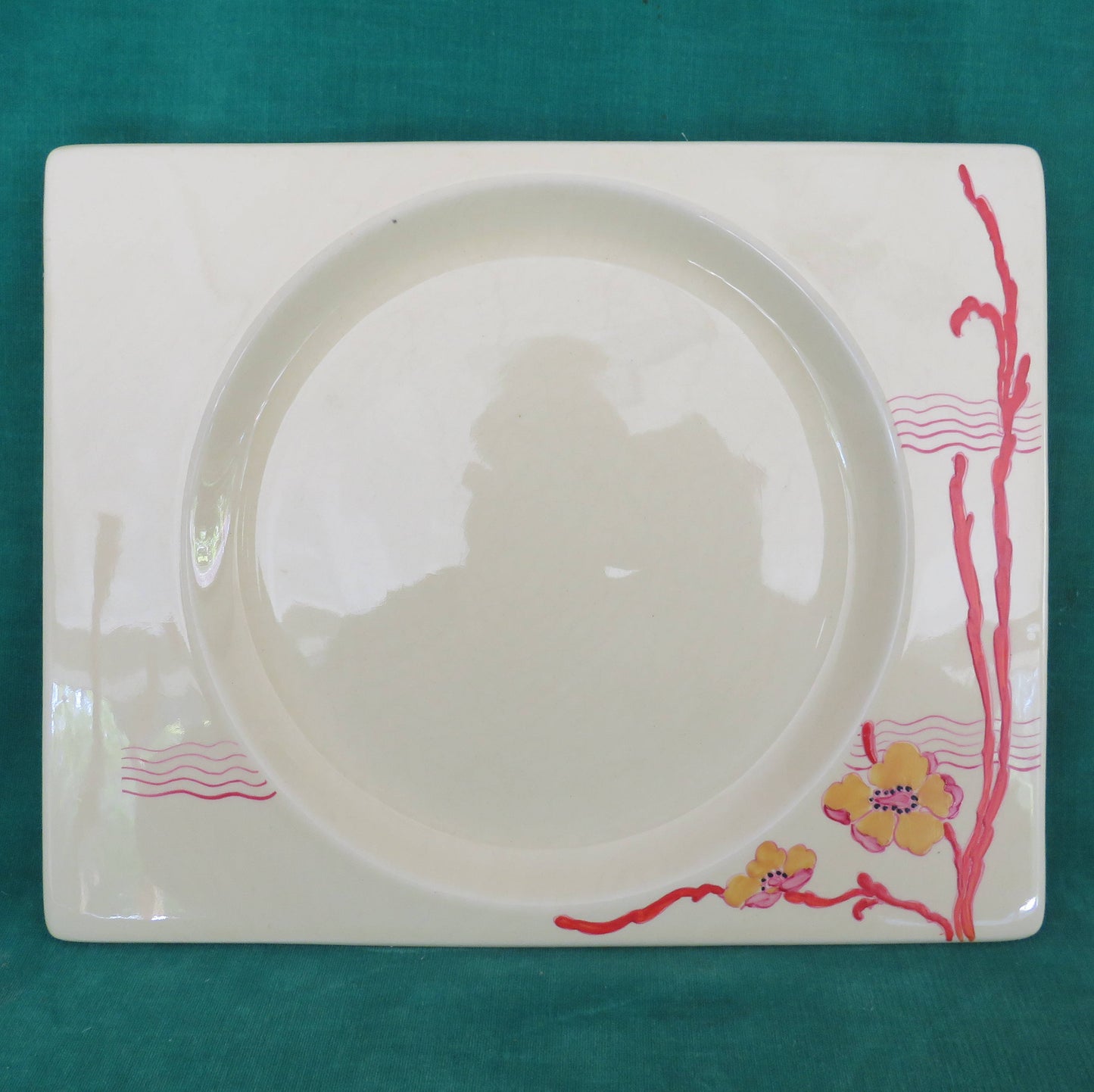 Clarice Cliff 1930s The Biarritz Royal Staffordshire Bizzare Dinner Plate Printed Backstamp