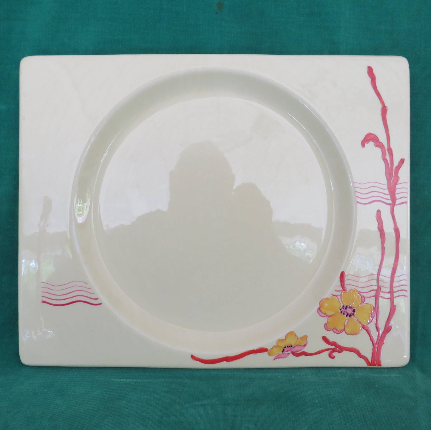 Clarice Cliff 1930s The Biarritz Royal Staffordshire Bizzare Dinner Plate Printed Backstamp