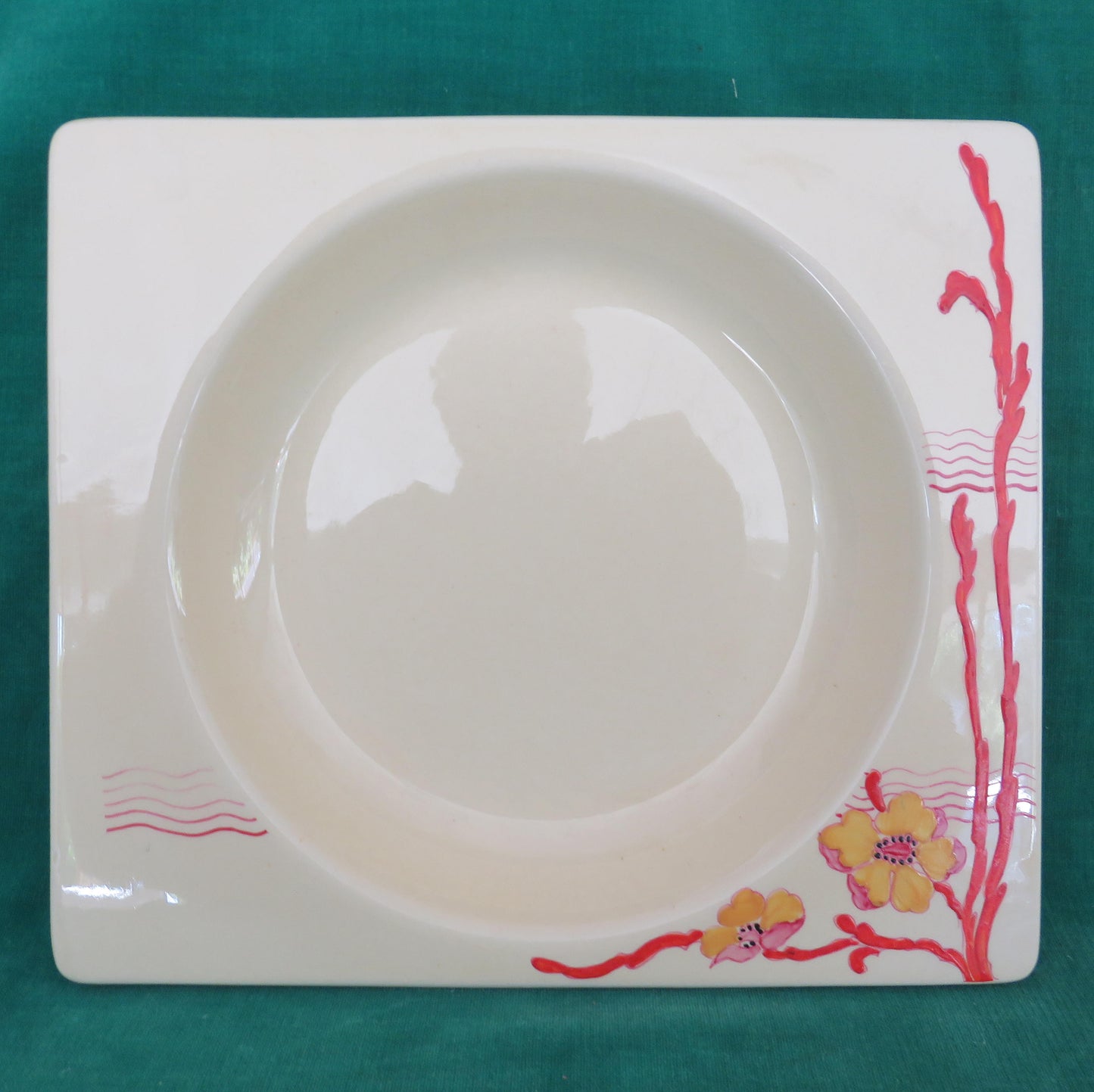 Clarice Cliff 1930s The Biarritz Royal Staffordshire Bizzare Soup Plate Printed Backstamp