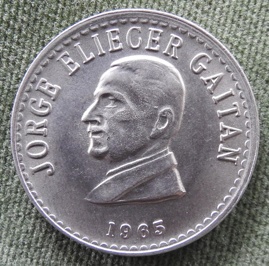 Colombia 1965 50 Centavos Coin Jorge Eliecer Gaitan