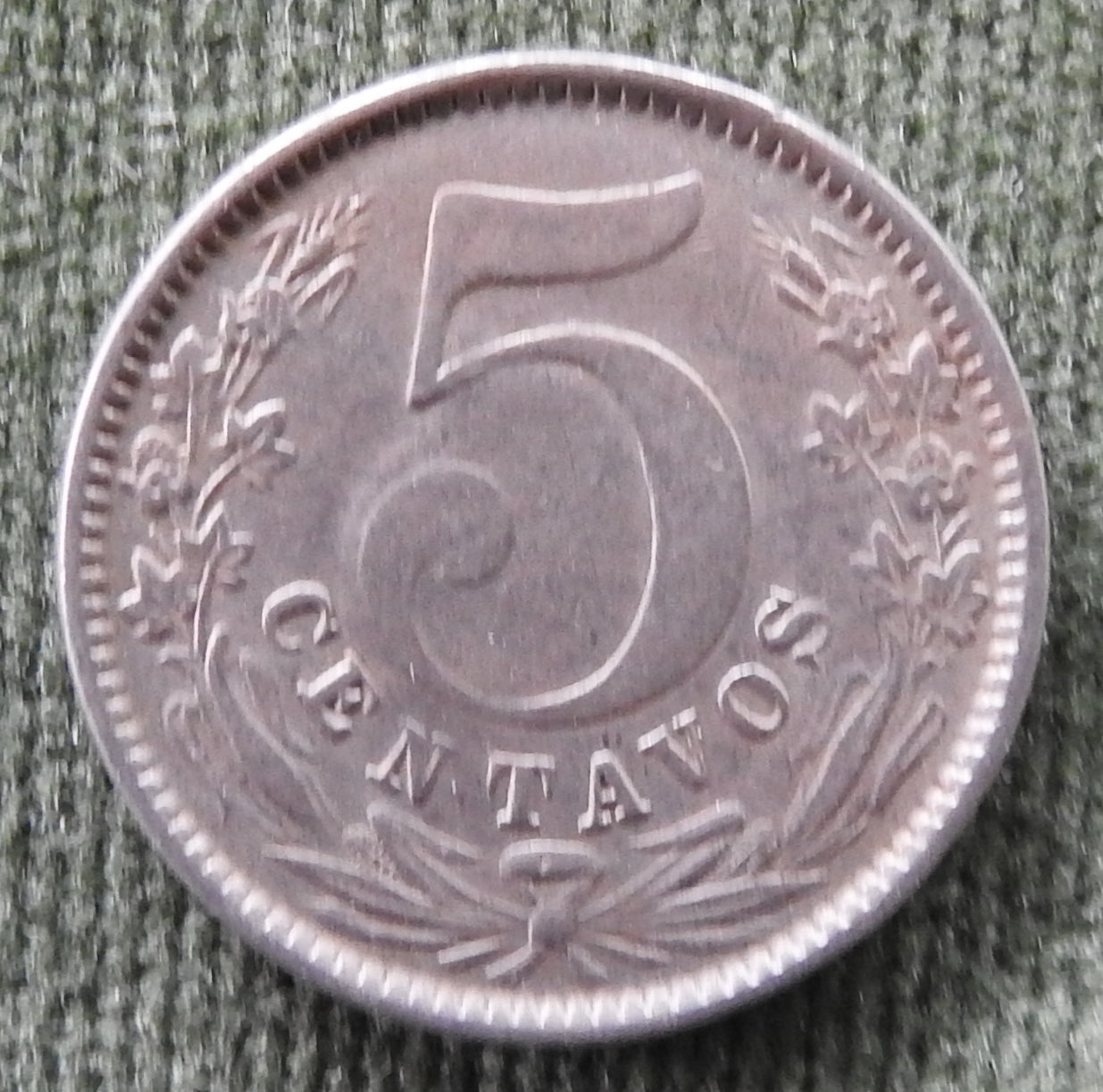 Colombia 1888 5 Centavos Coin Bust of Liberty