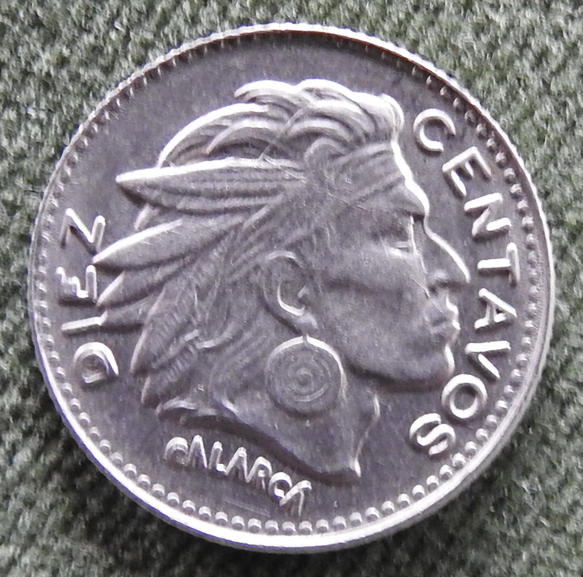 Colombia 1956 10 Centavos Coin Indio Chief Calarcá