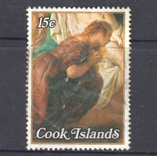 Cook Islands 1979 15 Cent Multicoloured Easter Stamp - Perfin:13