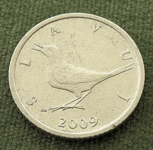 Croatia 2009 1 Kuna Coin Nightingale