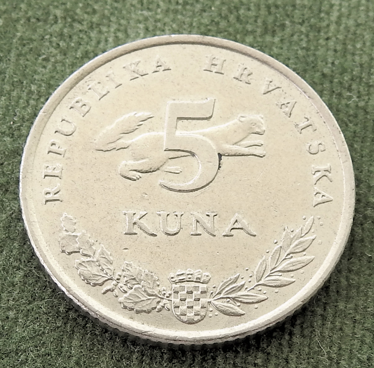 Croatia 2014 5 Kuna Coin Brown Bear