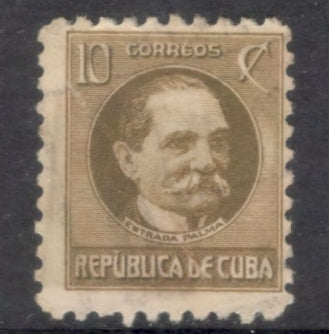 Cuba 1925-1945 10 Correos Politicians Palma Brown Stamp