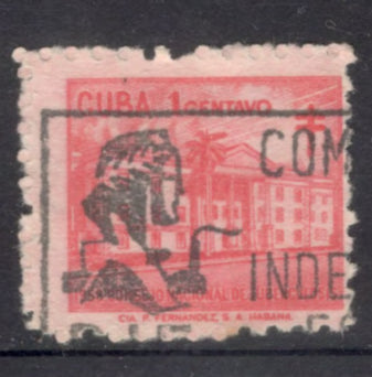 Cuba 1958 1 Centavo Tax for the National Council of Tuberculosis Fund Red Stamp