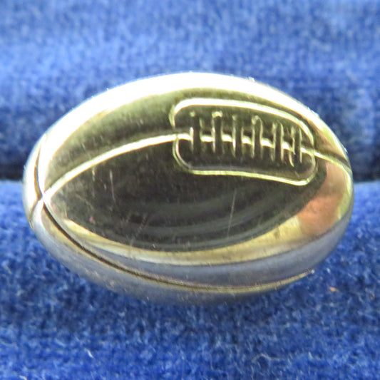 Cufflink White Metal With A League Football Adornment