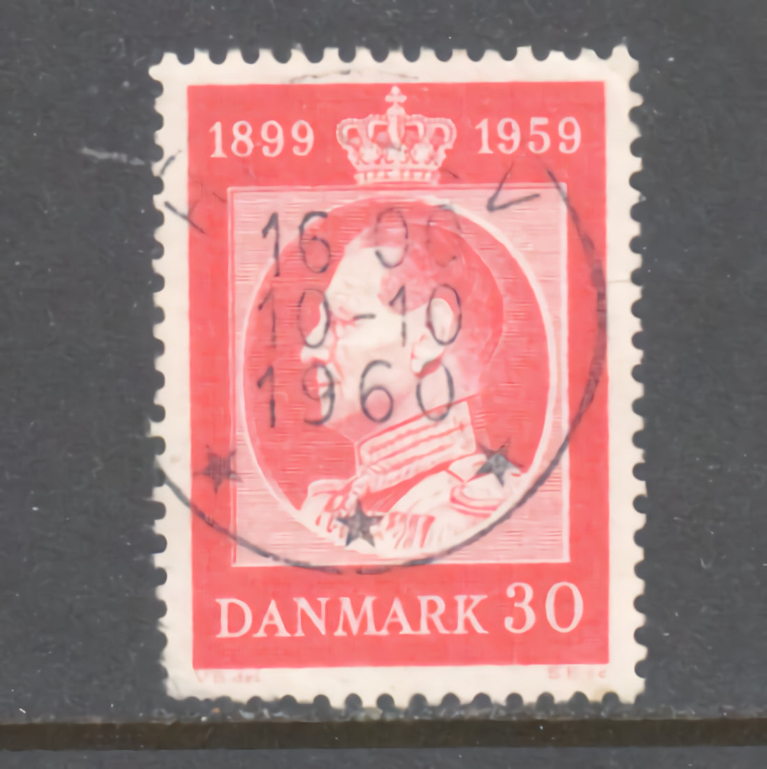 Danmark 1959 The 60th Anniversary of the Birth of King Frederik IX Stamp - Cancelled