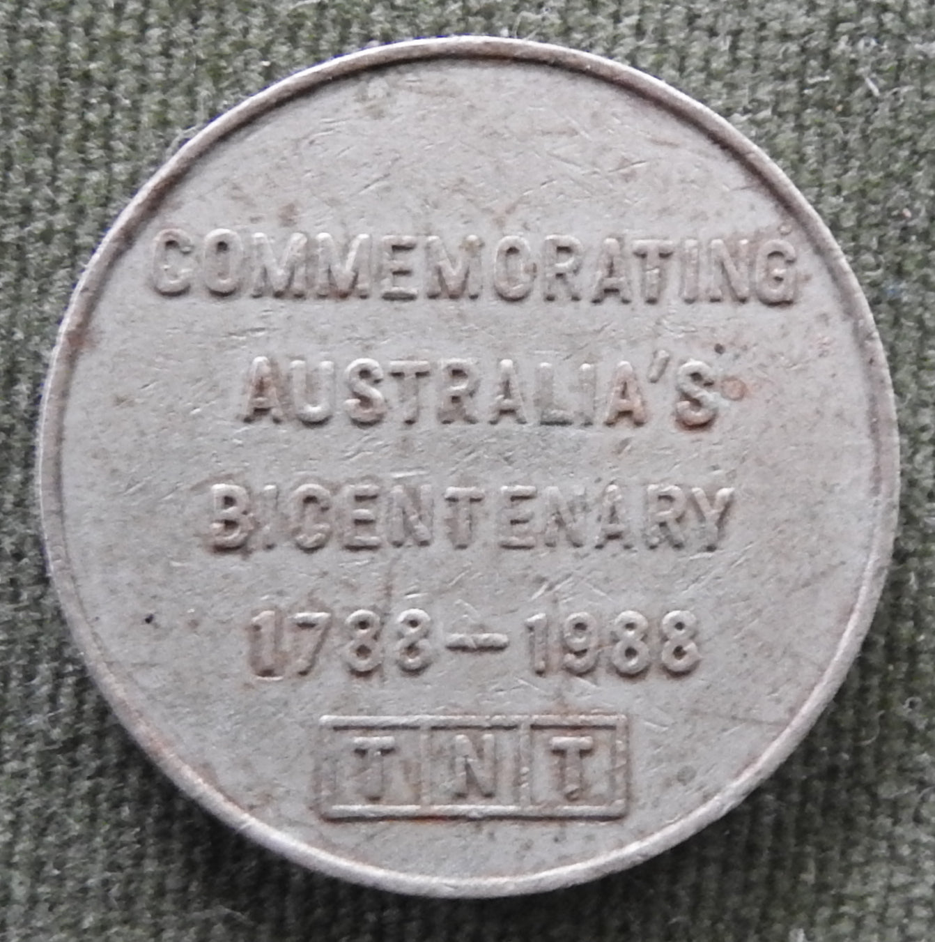 TNT Darling Harbour Monorail Token 1988 - Commemorative Bicentennial