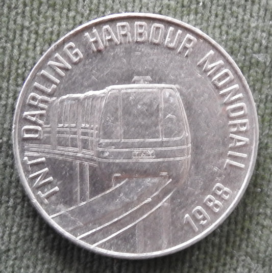 TNT Darling Harbour Monorail Token 1988 - Frill Necked Lizard