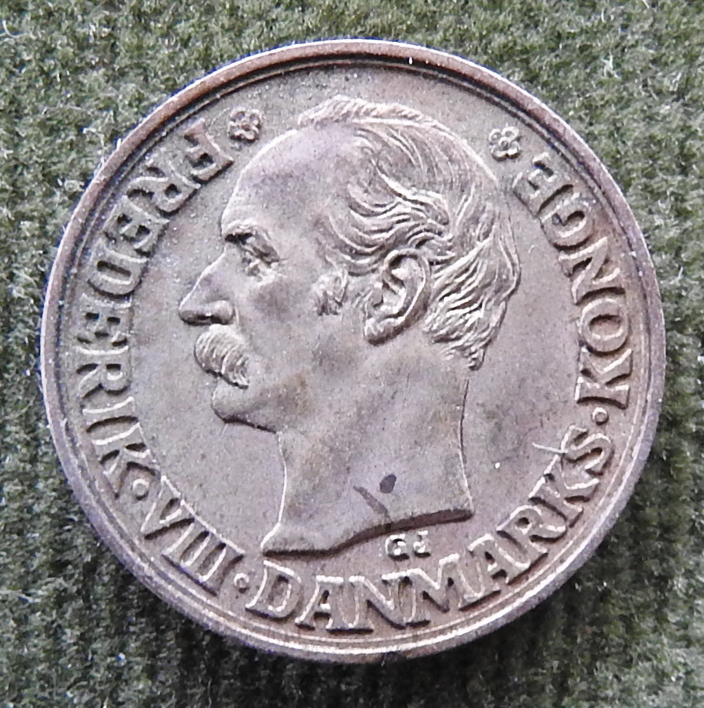 Denmark 1907 10 Ore Frederick VIII Silver Coin