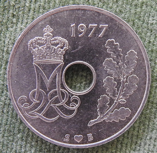 Denmark 1977 25 Ore Coin