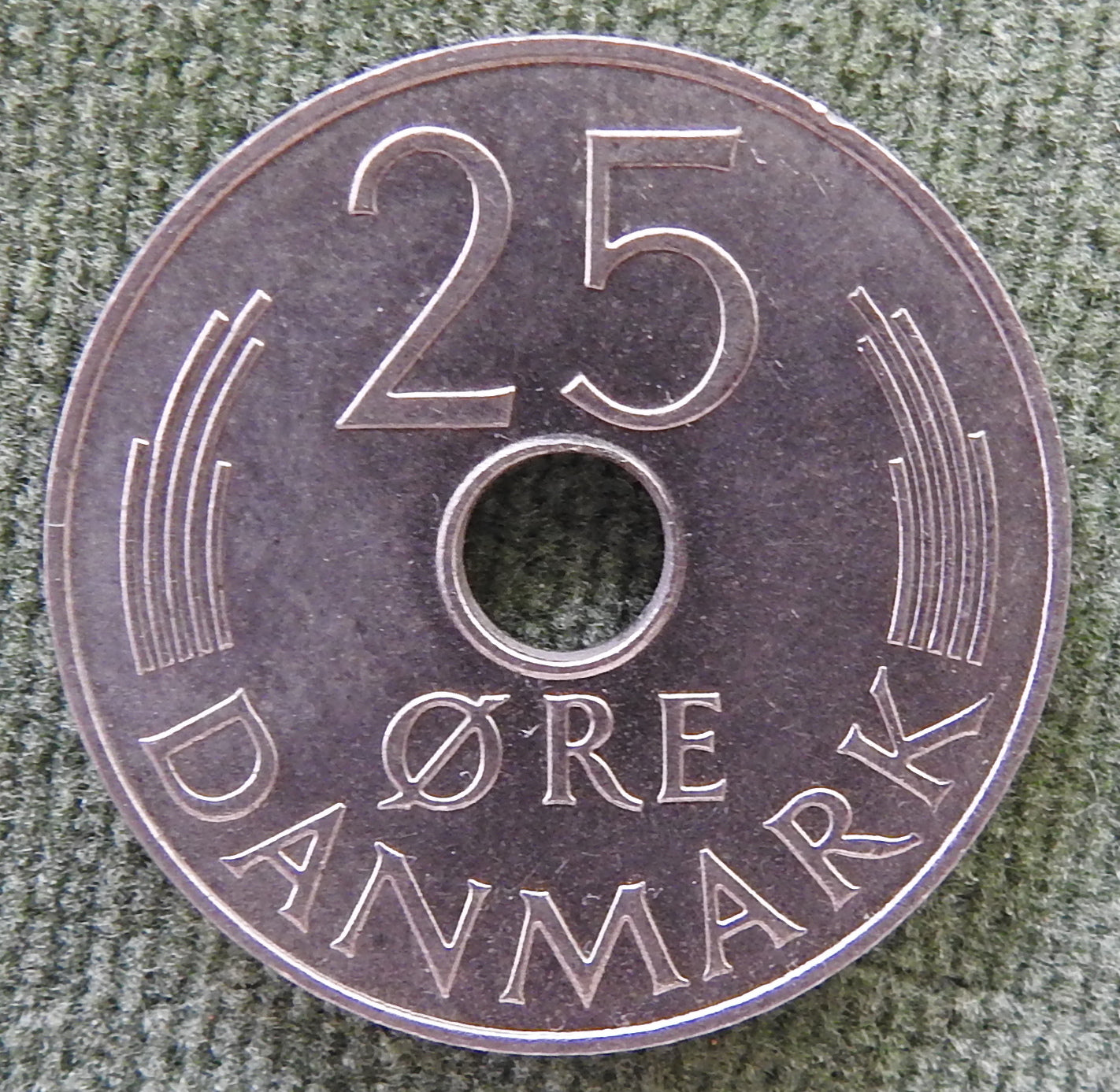 Denmark 1977 25 Ore Coin
