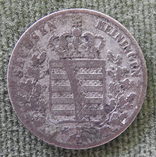 Duchy of Saxe-Meiningen 1833 6 Kreuzer Coin King Bernard II