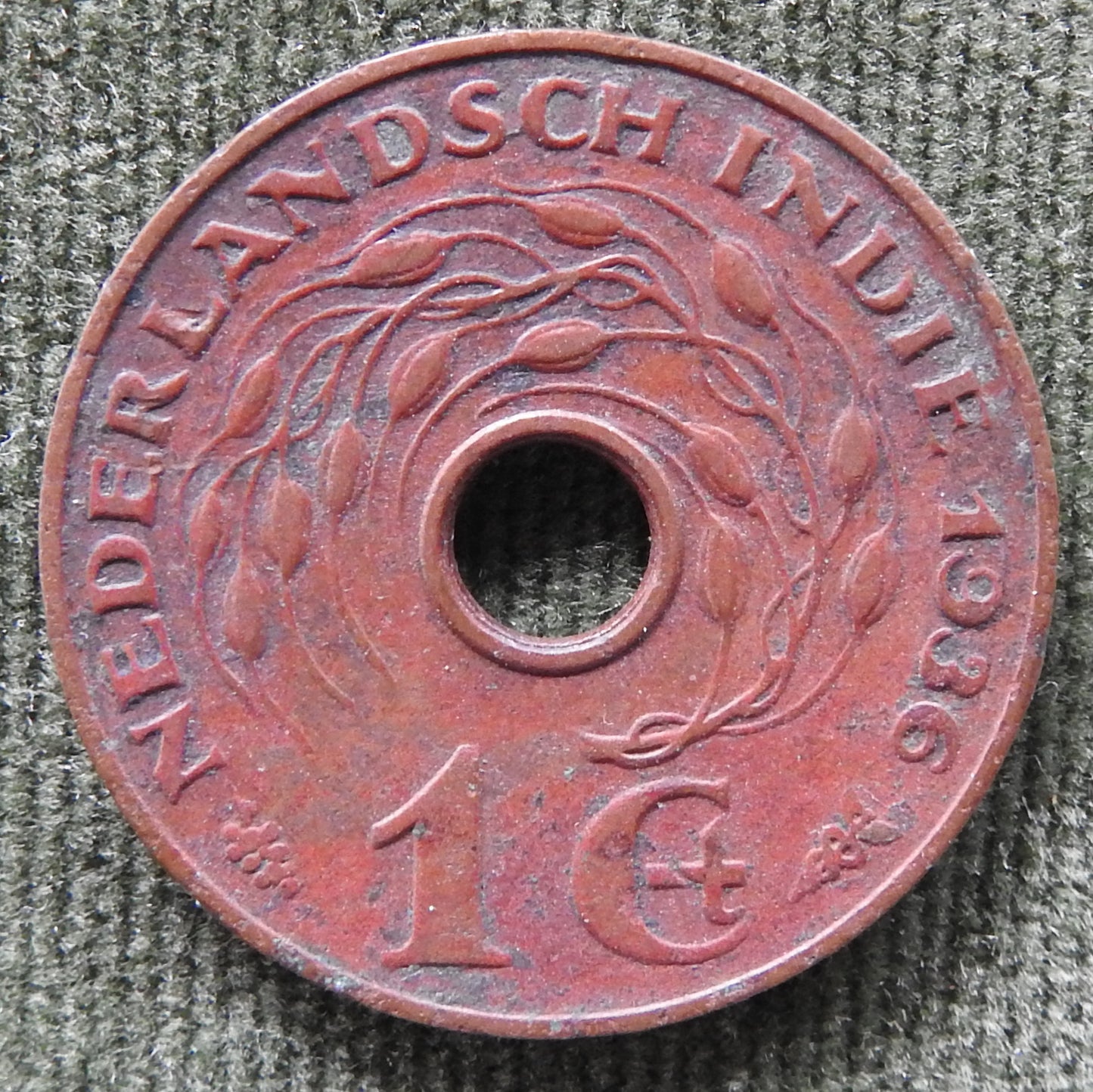 Dutch East Indies 1936 1 Cent Coin