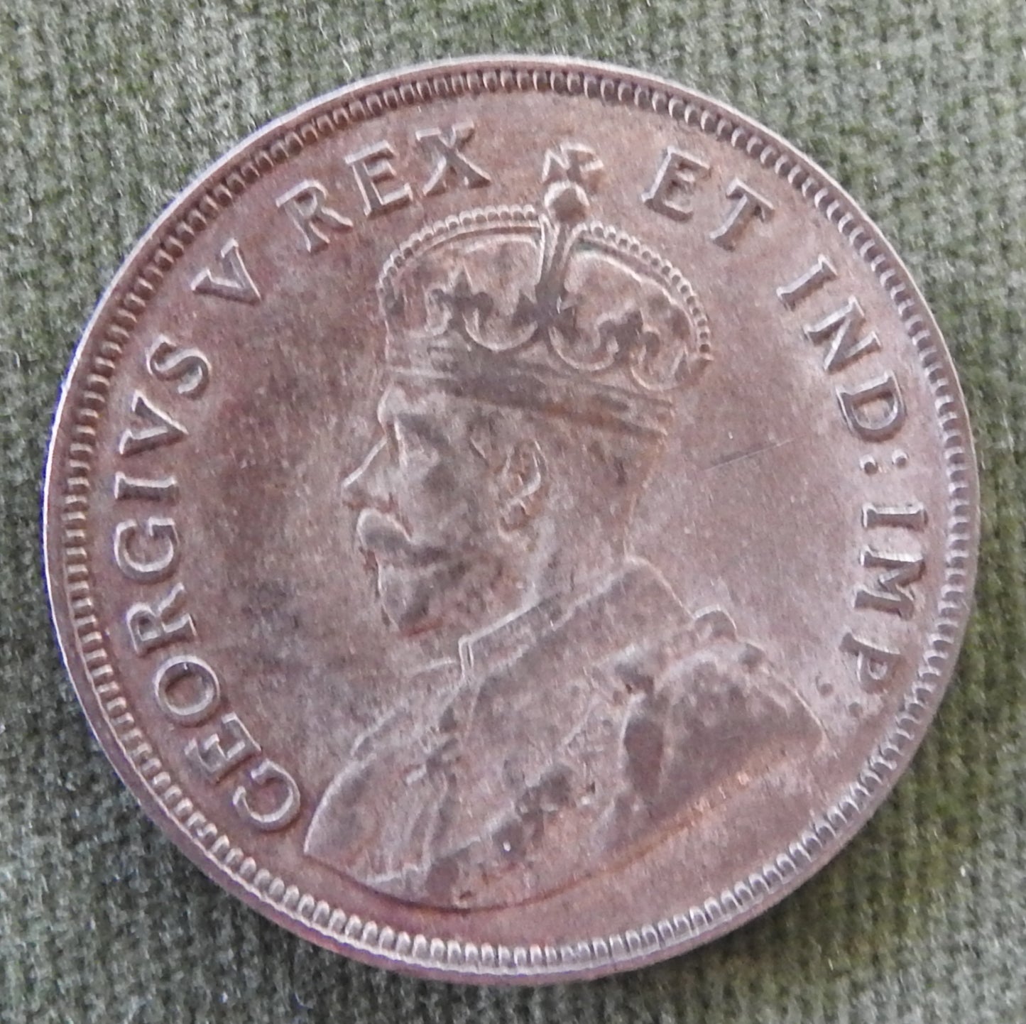 East Africa 1924 Shilling Silver Coin King George V