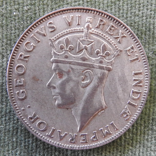 East Africa 1941 Shilling Silver Coin King George VI