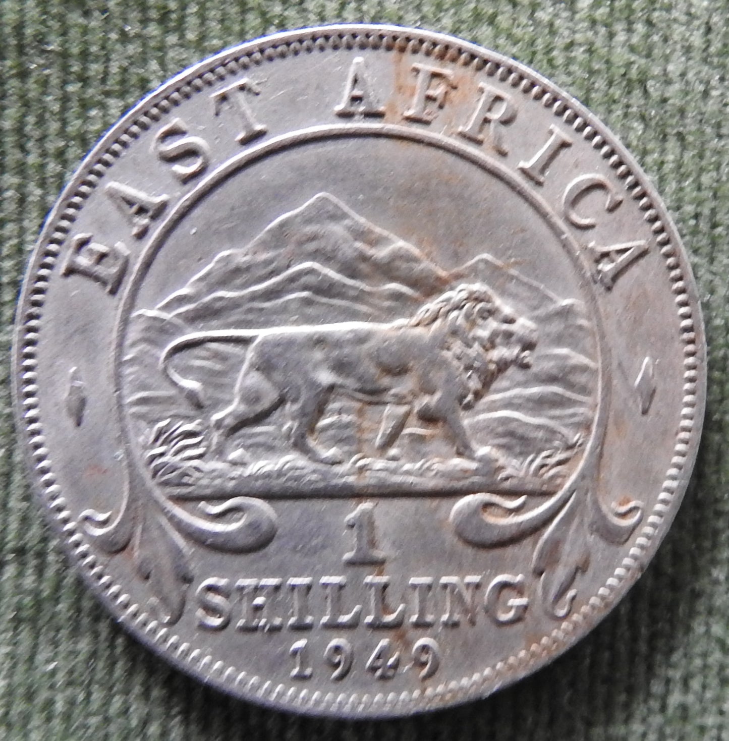 East Africa 1949 Shilling Coin King George VI