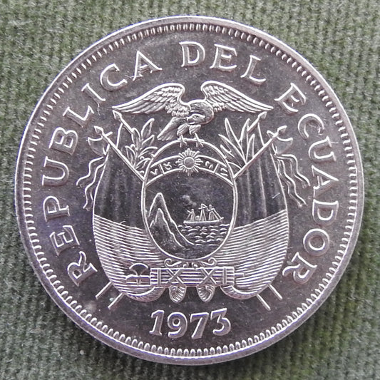 Ecuador 1973 2 Sucres Dos Sucres Coin - Mintage Of 2,000 Only