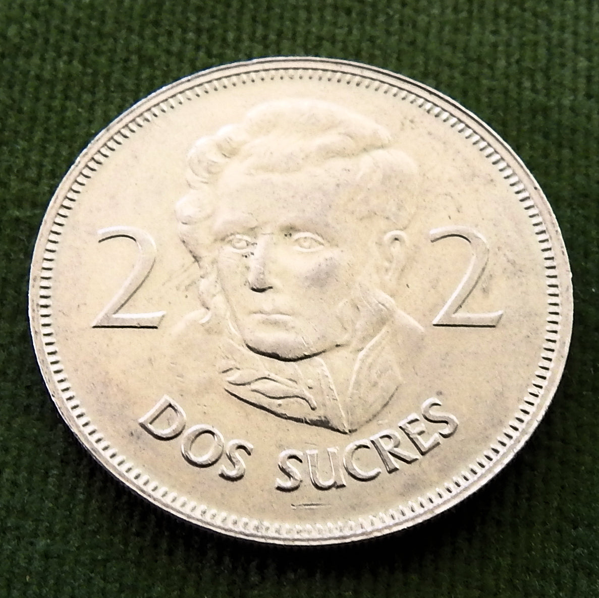 Ecuador 1973 2 Sucres Dos Sucres Coin - Mintage Of 2,000 Only