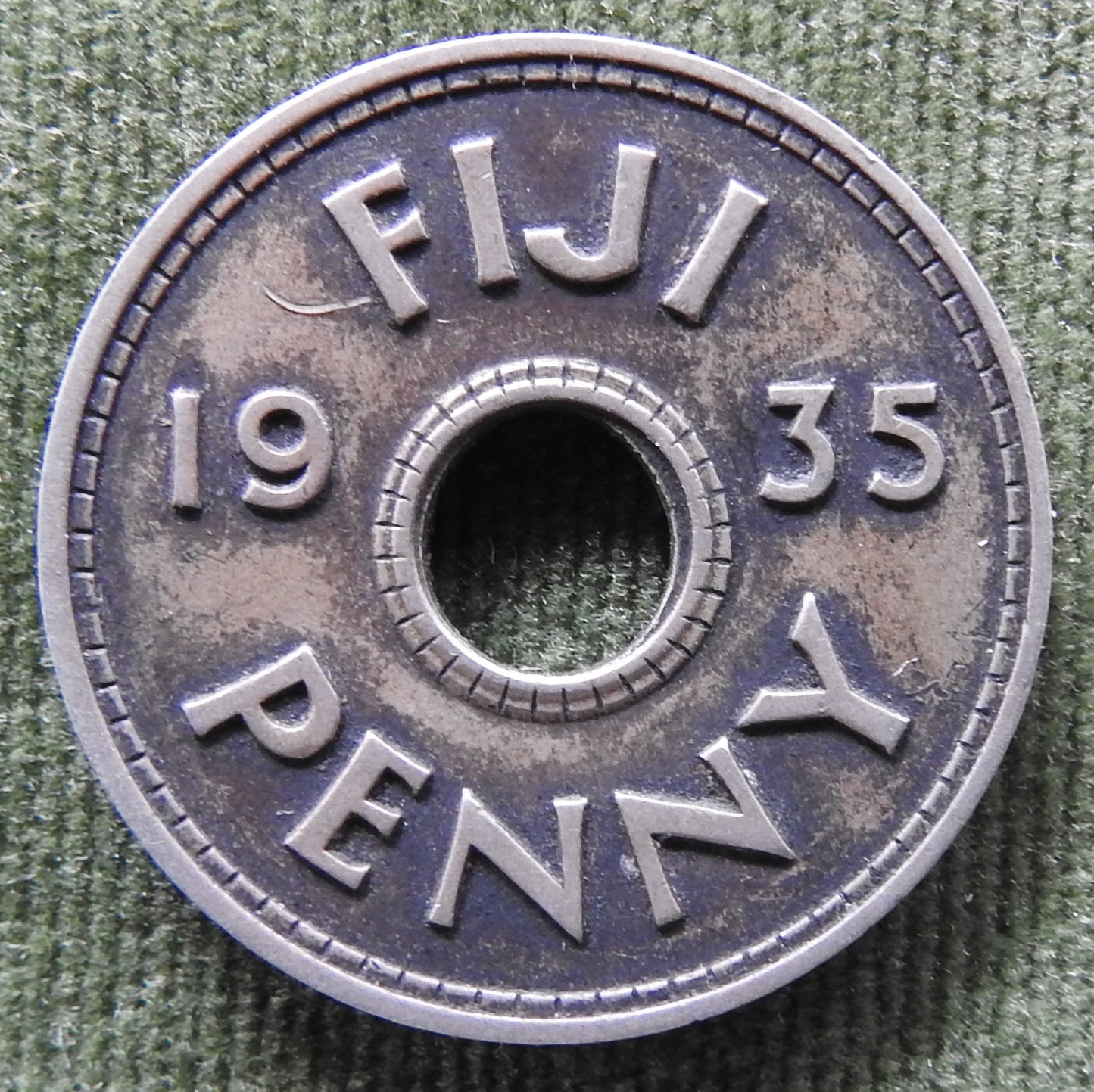Fiji 1935 1 Penny Coin King George VI