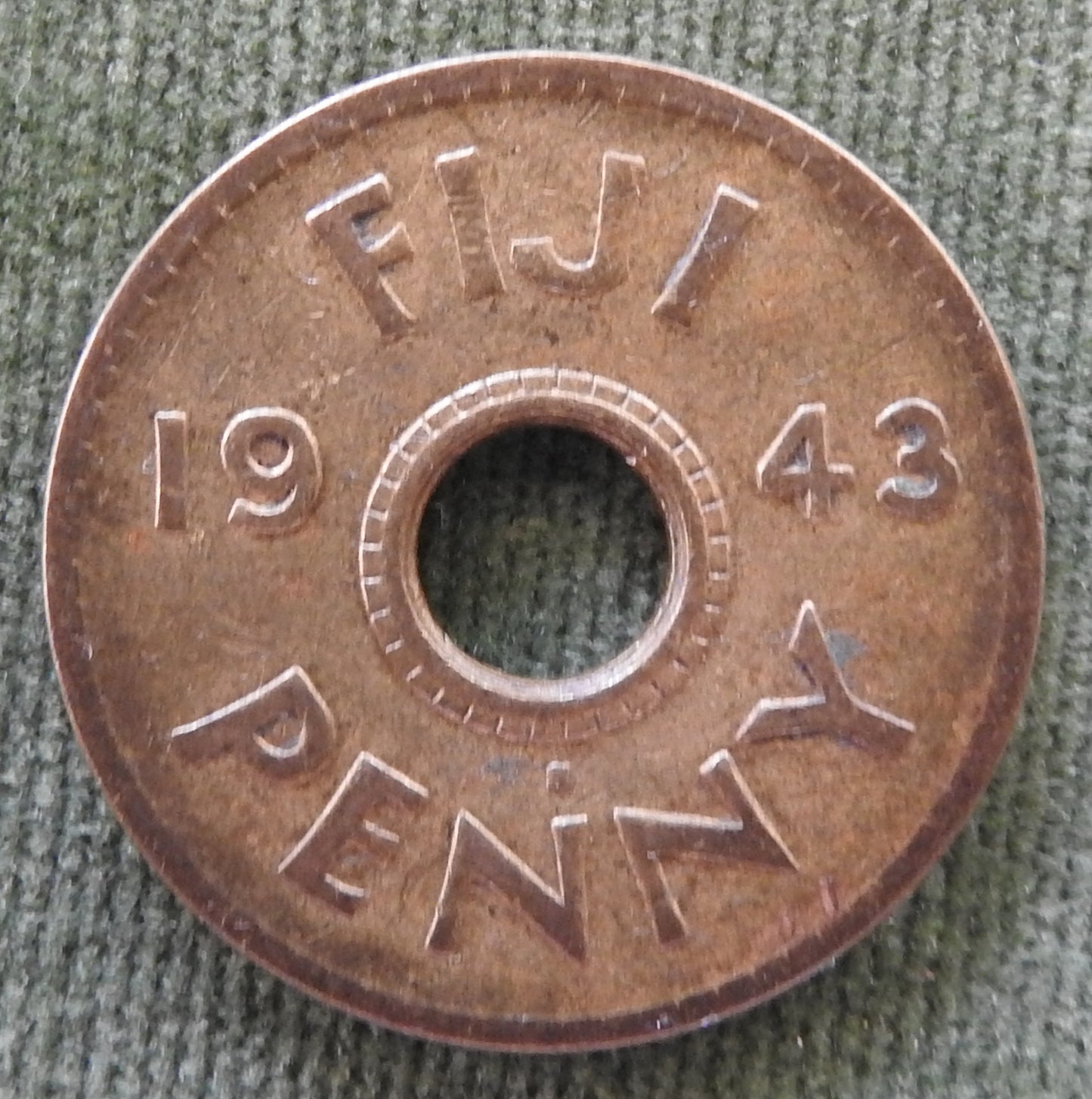 Fiji 1943 Penny King George VI Coin