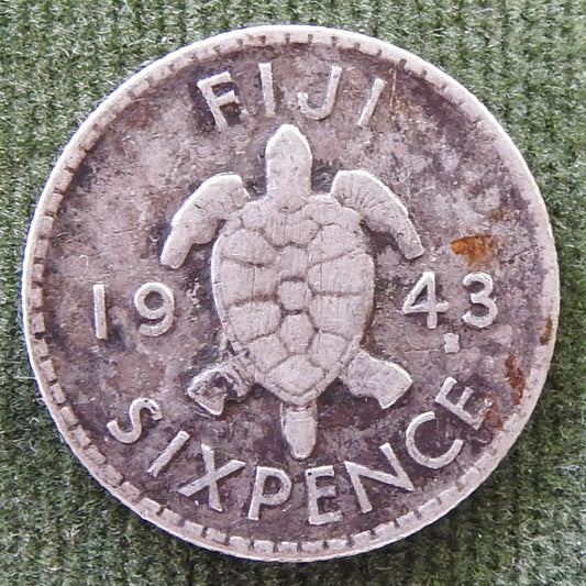 Fiji 1943 6d Six Pence King George VI Coin