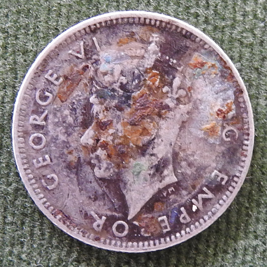 Fiji 1943 6d Six Pence King George VI Coin