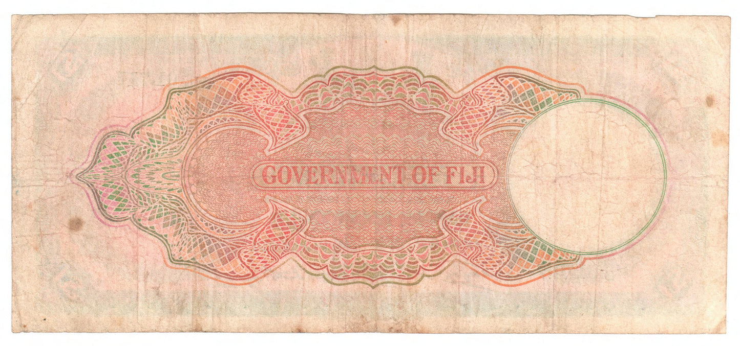 Fiji 1950 1 Pound Banknote s/n - Grades as Fine
