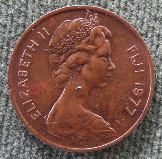Fiji 1977 1 Cent Queen Elizabeth Coin