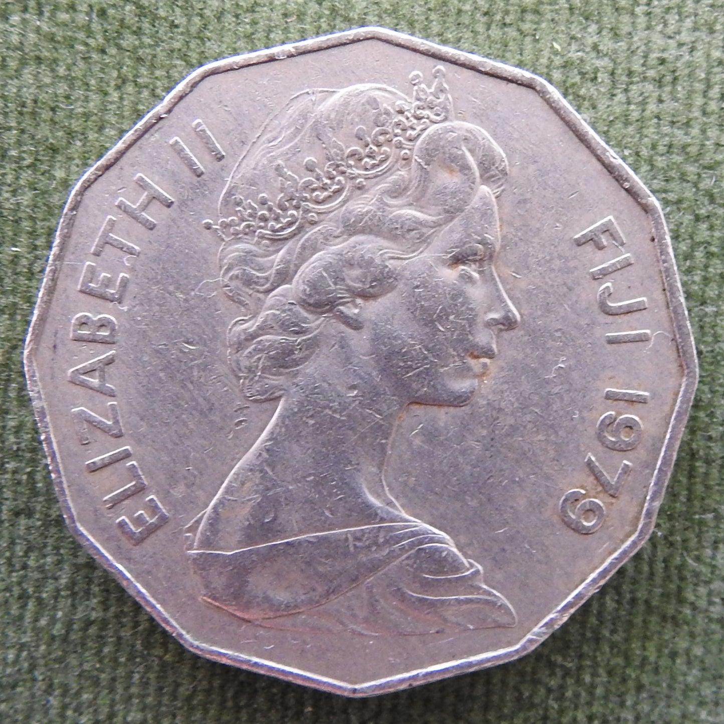 Fiji 1979 50 Cent Queen Elizabeth Coin - Sugar For The World