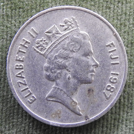Fiji 1987 10 Cent Throwing Club Coin