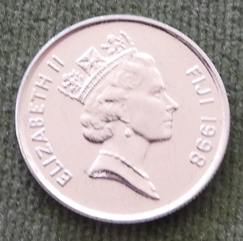 Fiji 1998 5 Cent Queen Elizabeth Coin