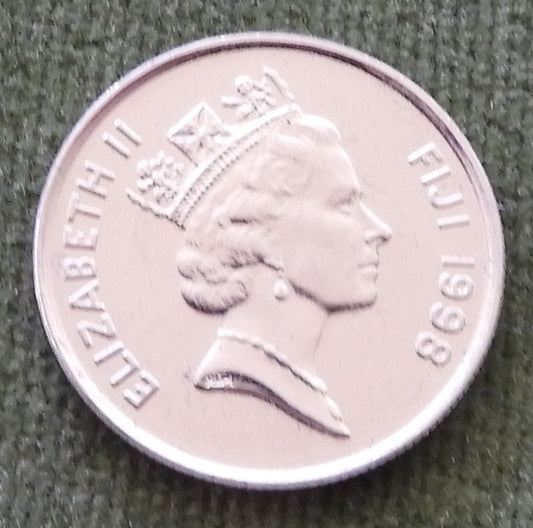Fiji 1998 5 Cent Queen Elizabeth Coin