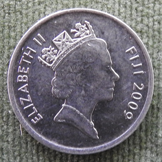 Fiji 2009 5 Cent Queen Elizabeth Coin - Drum