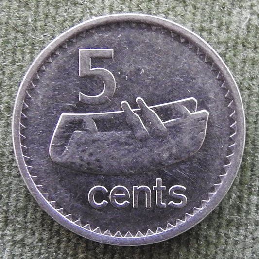 Fiji 2009 5 Cent Queen Elizabeth Coin - Drum