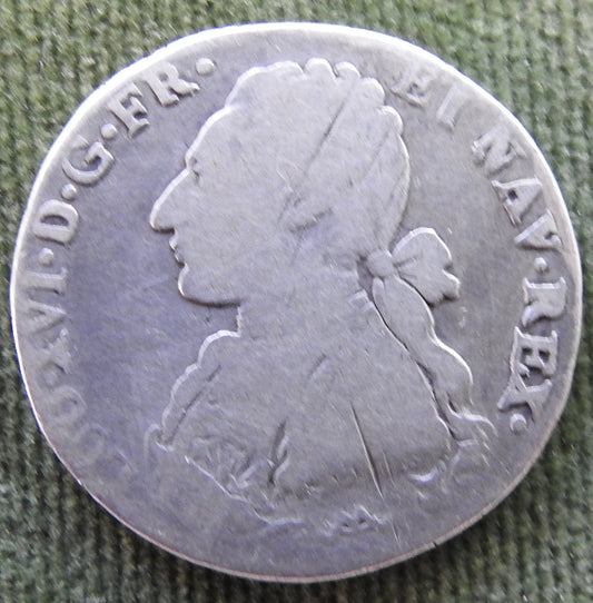 France 1776 1/10 Ecu Louis XVI Silver Coin - Heavily Circulated