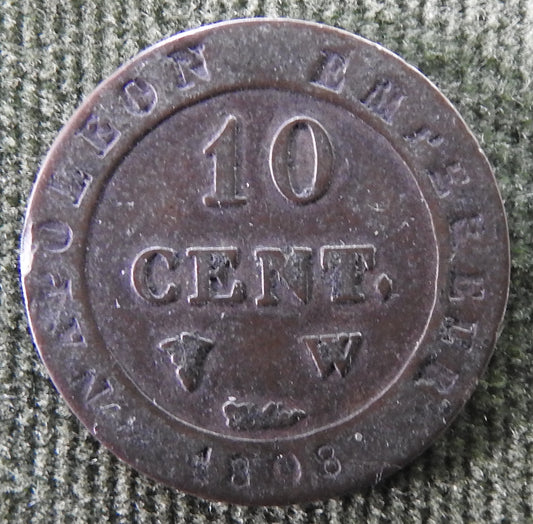 French 1808 10 Centimes Coin - Circulated
