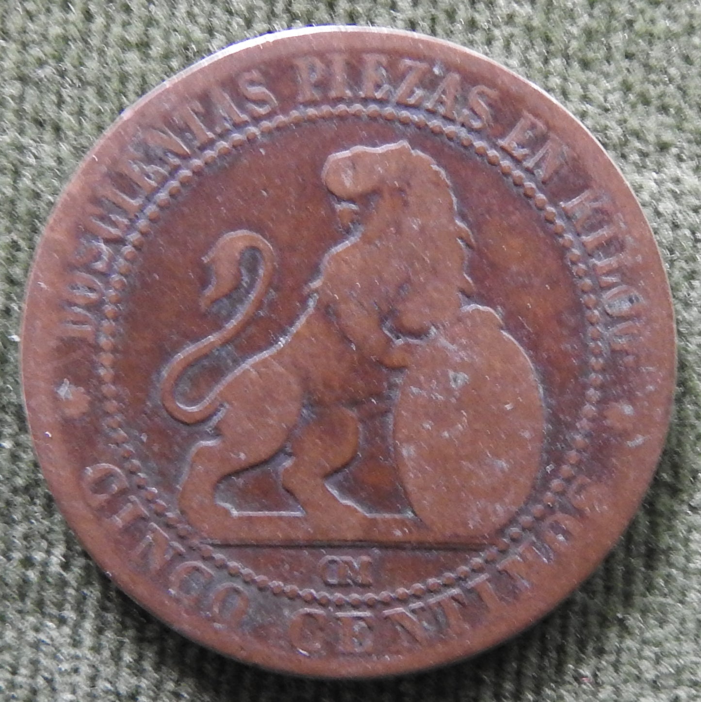 French 1870 5 Centimes Coin
