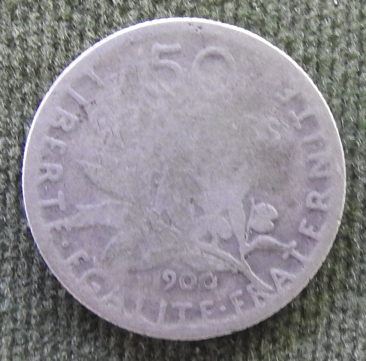 French 1900 50 Centimes Coin