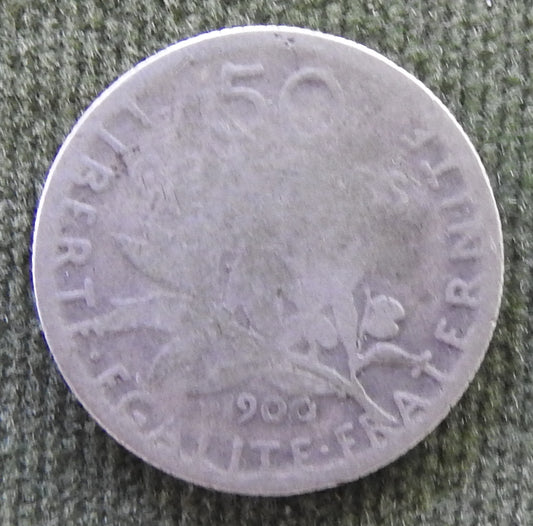 French 1900 50 Centimes Coin