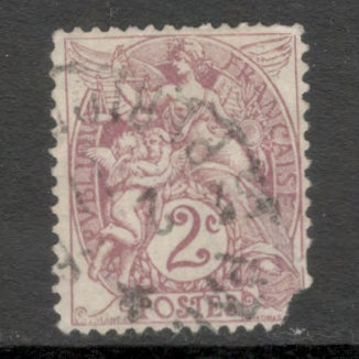 France 1900 2 Centime Reddish Purple Peace & Commerce Stamp