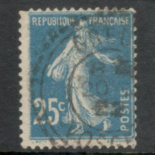France 1906 25 Centimes Sower Blue Stamp