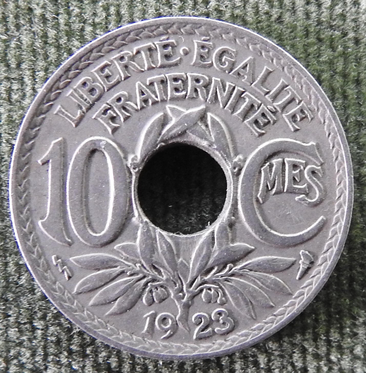 French 1923 10 Centimes Coin - Circulated