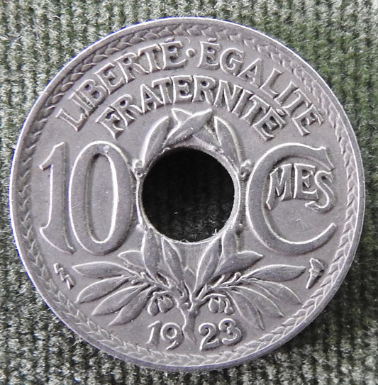 French 1923 10 Centimes Coin - Circulated