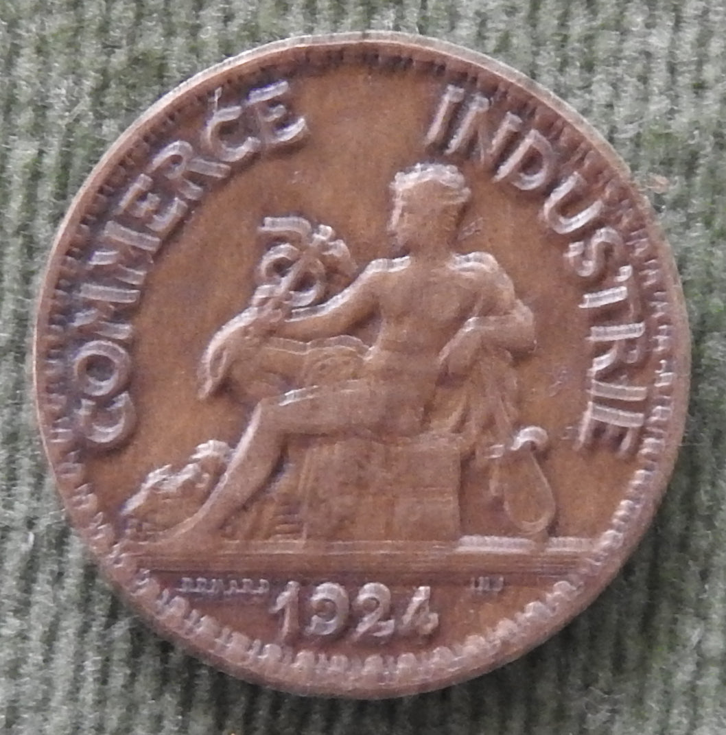 French 1924 50 Centimes Chamber Of Commerce Coin - Commerce Industrie Coin